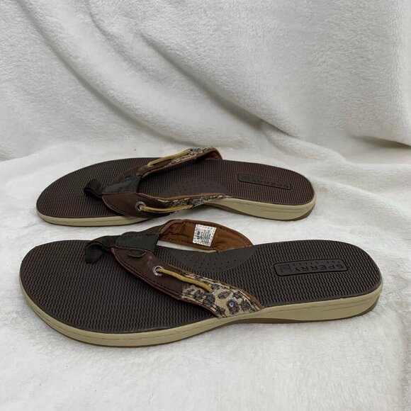 Sperry top-sider Size 11M leopard print boat sandals - Picture 1 of 8